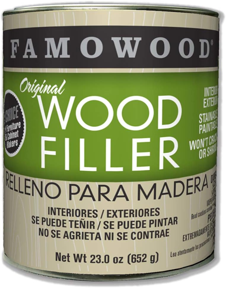 FamoWood Original Wood Filler - Pint, Maple, 23 oz - Image 1